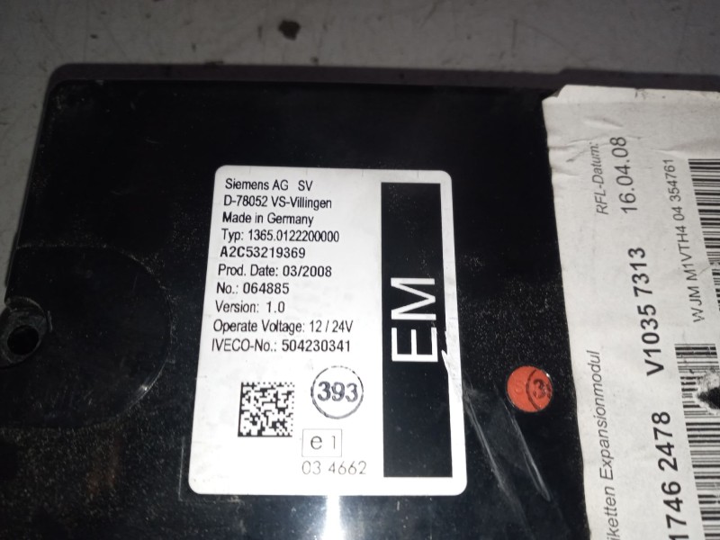 Recambio de modulo electronico para iveco stralis (ad/at) 10.3 diesel referencia OEM IAM 504230341  