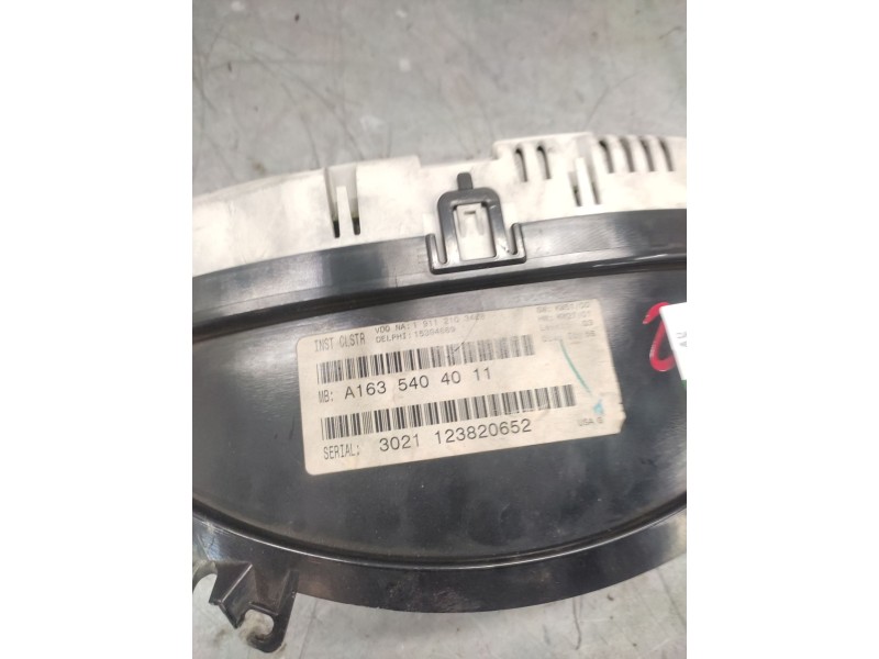 Recambio de cuadro instrumentos para mercedes-benz clase m (w163) 270 cdi (163.113) referencia OEM IAM A1635404011  