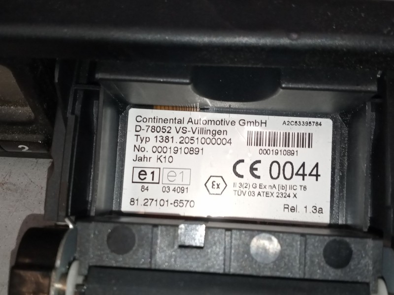 Recambio de tacografo para man tgx 18.xxx 10.5 diesel referencia OEM IAM 13812051000004 81271016570 0001910891