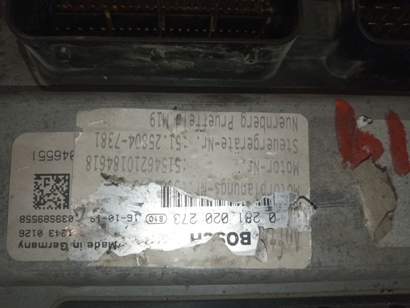 Recambio de centralita motor edc para man tgs referencia OEM IAM 51258047381  0281020273