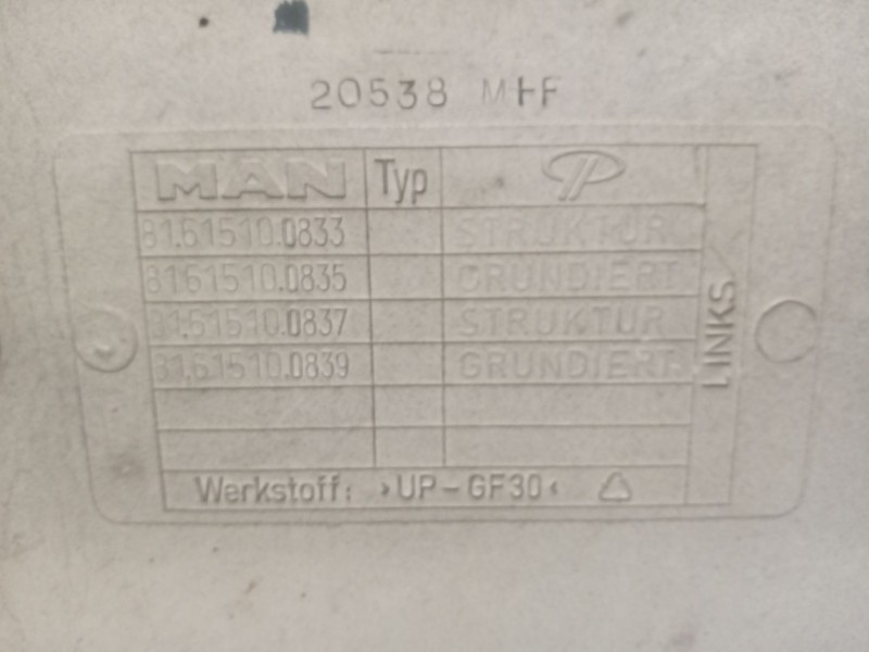 Recambio de paso rueda izquierdo para man tgx 18.xxx 10.5 diesel referencia OEM IAM   