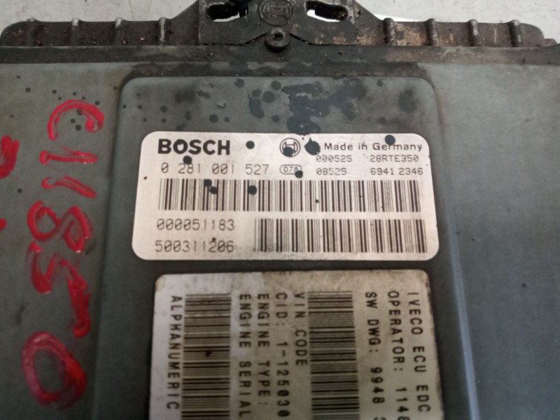 Recambio de centralita motor edc para iveco eurocargo referencia OEM IAM 500311206  0281001527