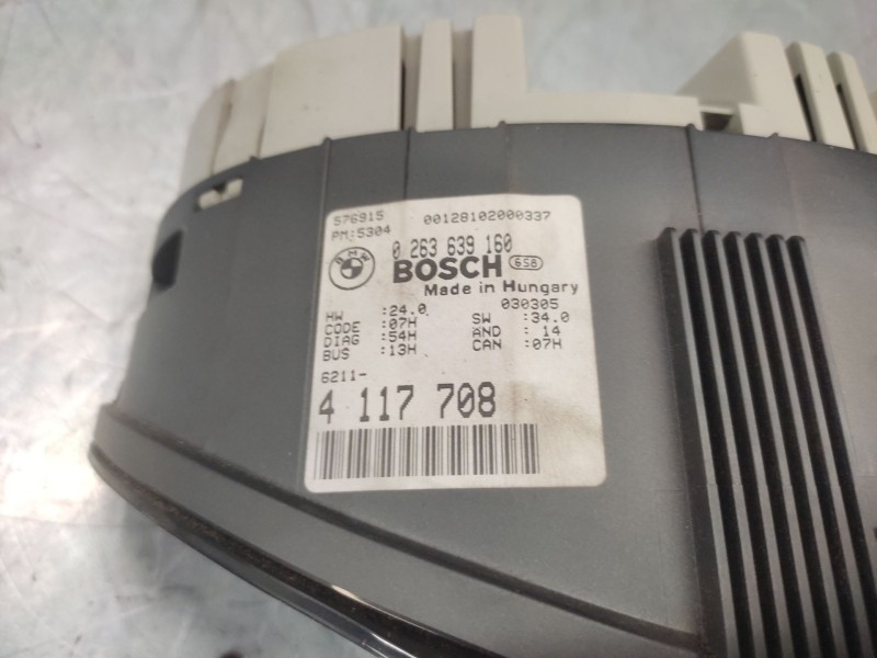 Recambio de cuadro instrumentos para bmw serie 3 berlina (e46) 318d referencia OEM IAM 0263639160  4117708
