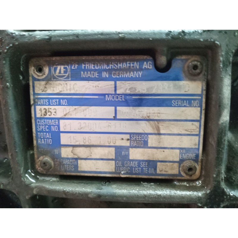 Recambio de caja cambios para man tg - a 18.xxx 12.4 diesel referencia OEM IAM 12AS2331TD 81320046115 1353041009