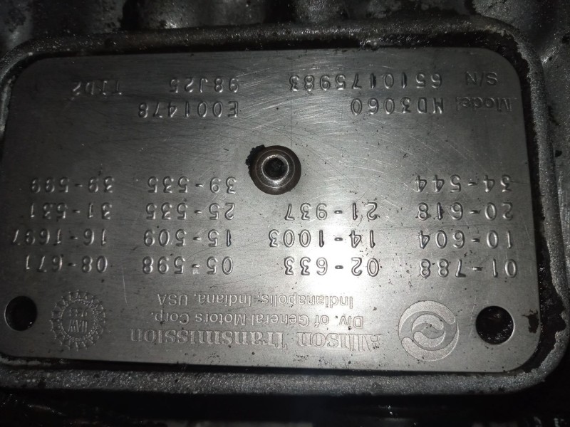 Recambio de caja cambios para iveco 4 - series 94 d/260 referencia OEM IAM MD3060 ALLISON 6510175983