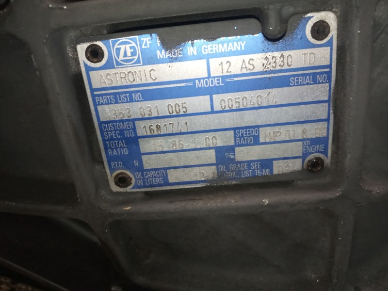 Recambio de caja cambios para daf xf 105 105.460 referencia OEM IAM 12AS2330TD 1681741 1353031005