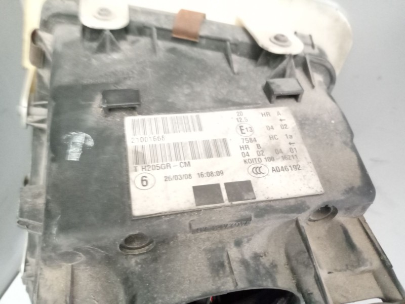 Recambio de faro derecho para volvo fh 12 2002  12.1 diesel (d12d460) referencia OEM IAM 21001668  