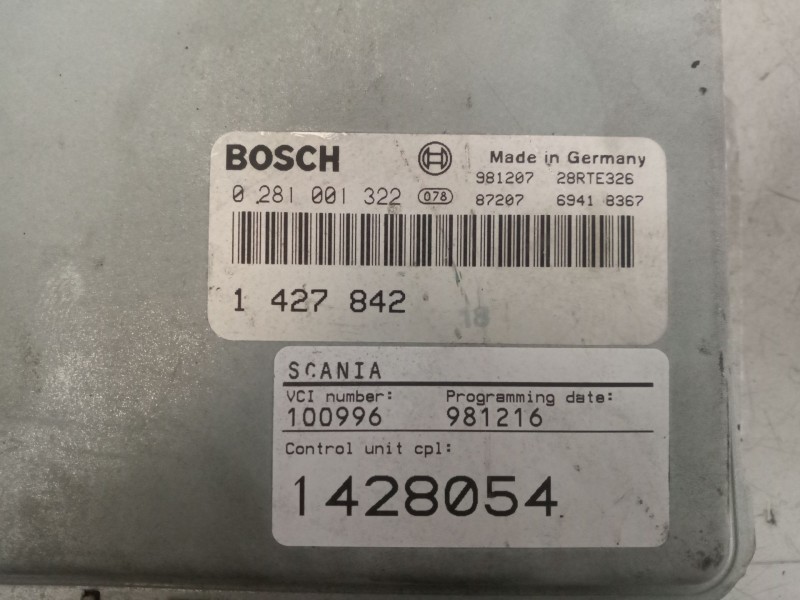 Recambio de modulo electronico para scania serie 4 (p/r 144 c) 14.2 diesel referencia OEM IAM 1427842  0281001322