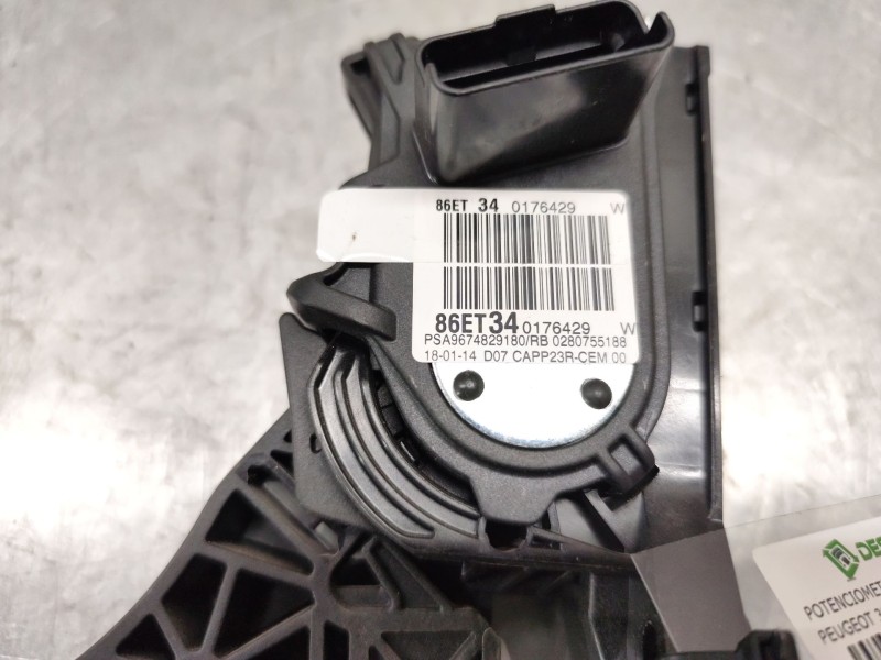 Recambio de potenciometro pedal para peugeot 308 active referencia OEM IAM 9674829180  6 PINS