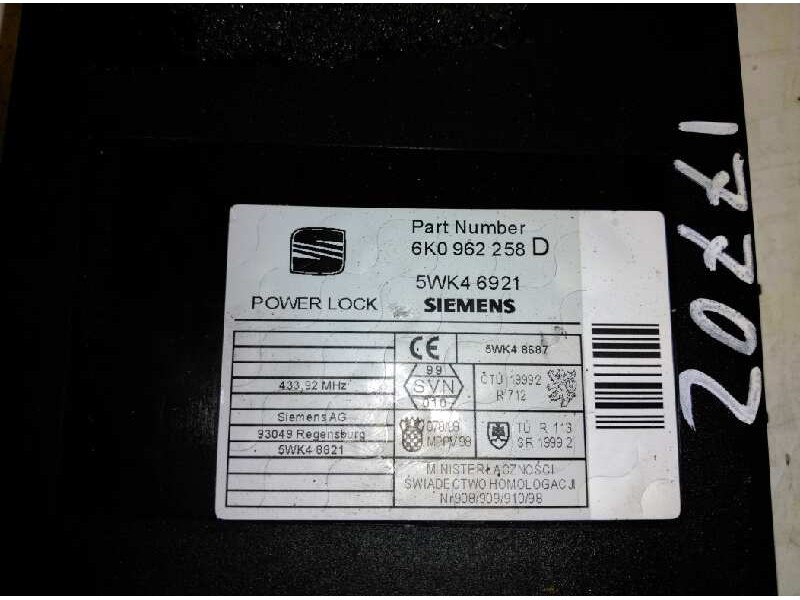 Recambio de centralita cierre para seat cordoba berlina (6k2) stella referencia OEM IAM   