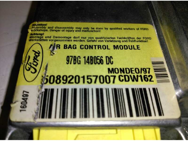 Recambio de centralita airbag para ford mondeo berlina/familiar (fd) clx berlina referencia OEM IAM 7282750  