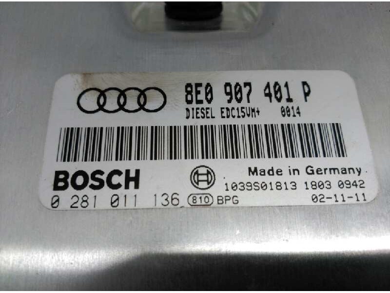 Recambio de centralita ecm ecu para audi a6 avant (4b5) 2.5 tdi referencia OEM IAM 0281011136 8E0907401P 1039S01813