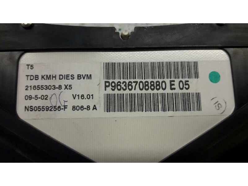 Recambio de cuadro instrumentos para peugeot 307 (s1) xr referencia OEM IAM 9636708880  