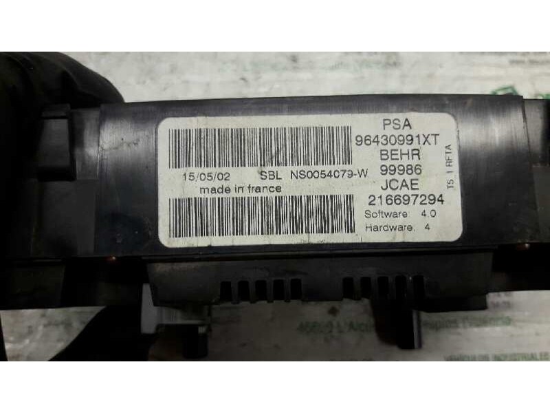 Recambio de mando calefaccion / aire acondicionado para peugeot 307 (s1) xr referencia OEM IAM 96430991XT  