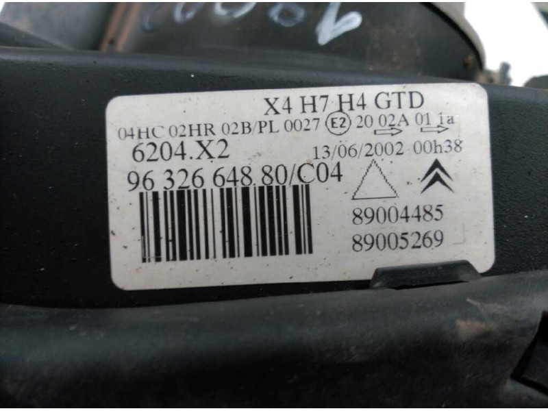 Recambio de faro izquierdo para citroen c5 berlina 2.0 hdi sx referencia OEM IAM 9632664880  