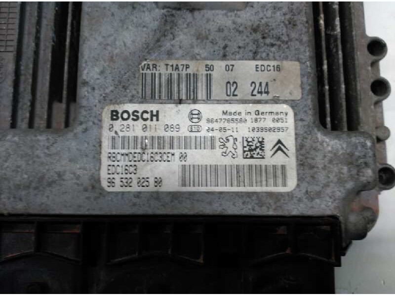 Recambio de centralita motor uce para peugeot 206 berlina xt referencia OEM IAM 1940W1 0281011089 