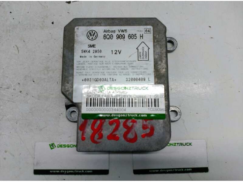 Recambio de centralita airbag para skoda fabia (6y2/6y3) classic referencia OEM IAM 1C0909601CFKZ  