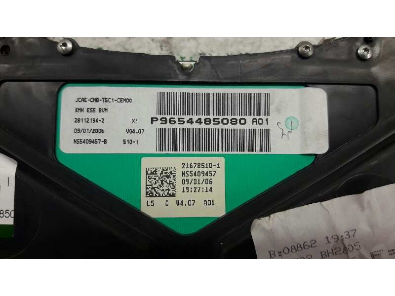 Recambio de cuadro instrumentos para peugeot 307 break/sw (s2) d-sign referencia OEM IAM 9654485080  