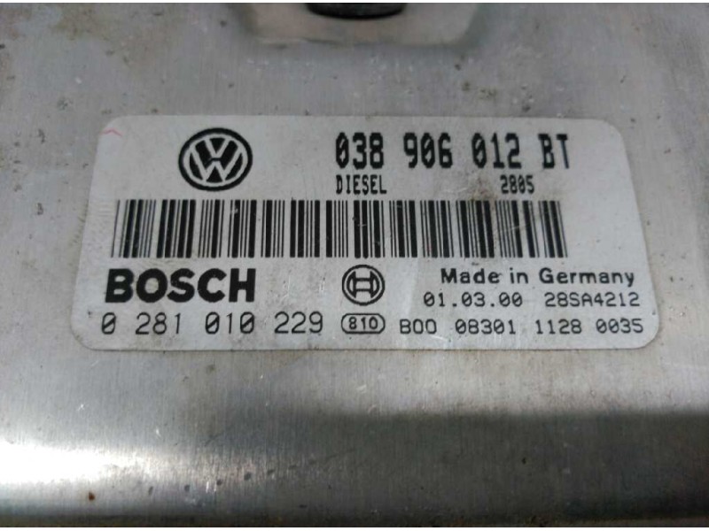 Recambio de centralita motor uce para seat leon (1m1) signo referencia OEM IAM 038906012BT 0281010229 BOSCH