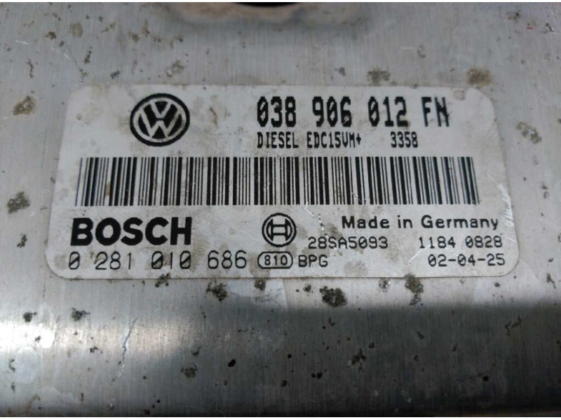Recambio de centralita motor uce para seat leon (1m1) signo referencia OEM IAM 038906012FN 0281010686 BOSCH