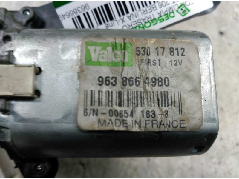 Recambio de motor limpia trasero para peugeot 206 berlina x-line referencia OEM IAM 9638664980  