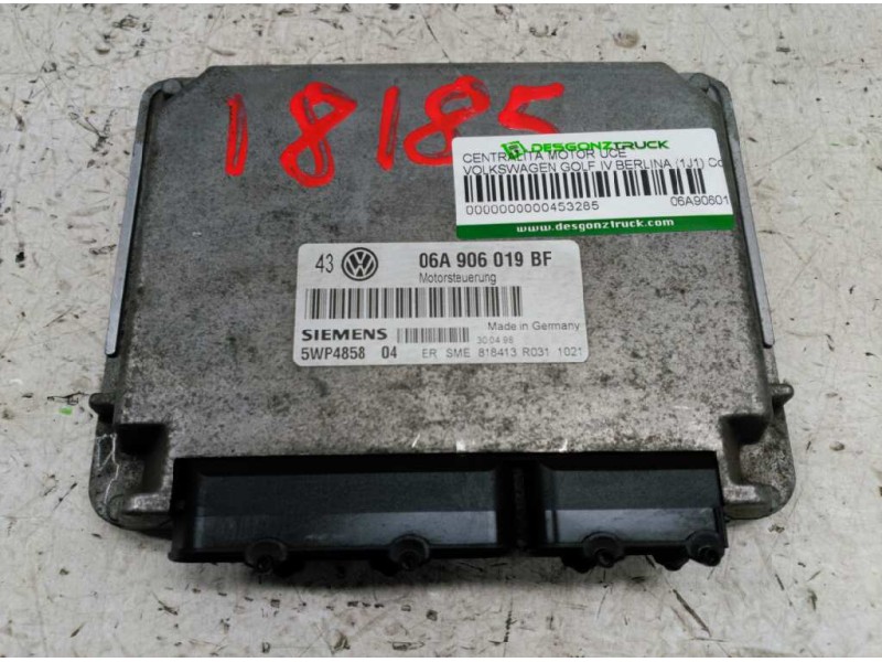 Recambio de centralita motor uce para volkswagen golf iv berlina (1j1) conceptline referencia OEM IAM 06A906019BF SIEMENS 5WP485