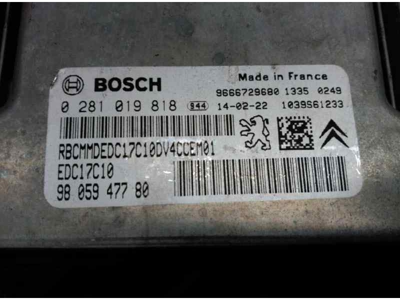 Recambio de centralita motor uce para peugeot 207 confort referencia OEM IAM 9666729680 0281019818 