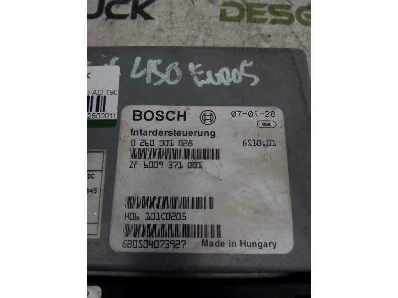 Recambio de modulo electronico para iveco trucks stralis ad 190s45 referencia OEM IAM 0260001028 6009371001 CENTRALITA INTARDER