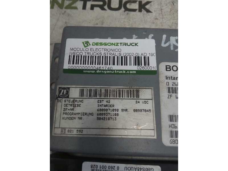 Recambio de modulo electronico para iveco trucks stralis ad 190s45 referencia OEM IAM 0260001028 6009371001 CENTRALITA INTARDER