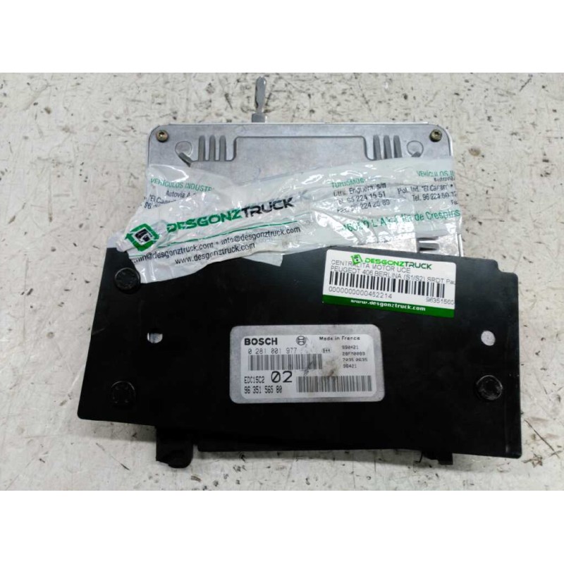 Recambio de centralita motor uce para peugeot 406 berlina (s1/s2) srdt pack referencia OEM IAM 9635156580 0281001977 