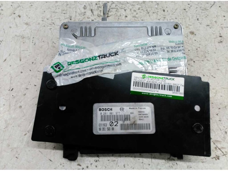 Recambio de centralita motor uce para peugeot 406 berlina (s1/s2) srdt pack referencia OEM IAM 9635156580 0281001977 