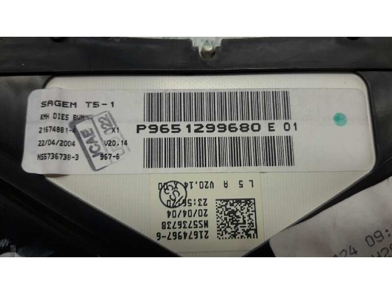 Recambio de cuadro instrumentos para peugeot 307 break / sw (s1) sw referencia OEM IAM 9651299680  