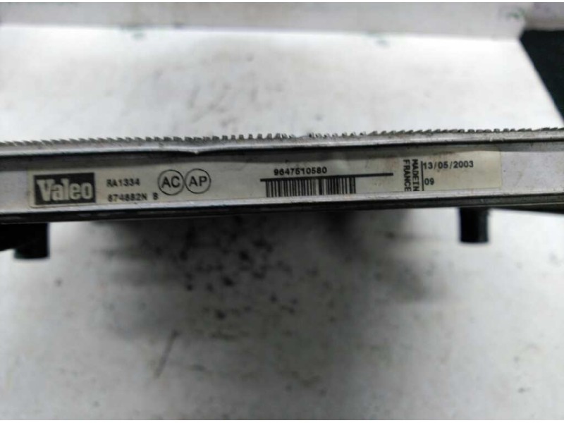 Recambio de radiador agua para peugeot 206 berlina xs referencia OEM IAM 9647510580 1330H5 
