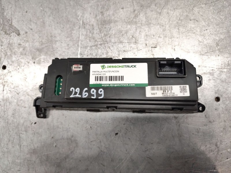 Recambio de pantalla multifuncion para hyundai i20 city s referencia OEM IAM 941011J720  