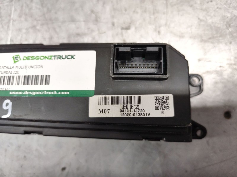 Recambio de pantalla multifuncion para hyundai i20 city s referencia OEM IAM 941011J720  