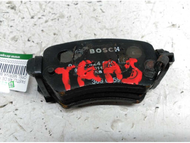 Recambio de pastillas de freno traseras para opel meriva blue line referencia OEM IAM   