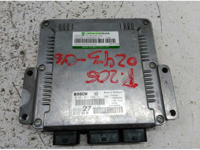 Recambio de centralita motor uce para peugeot 206 berlina referencia OEM IAM 9651256880 0281011525 BOSCH