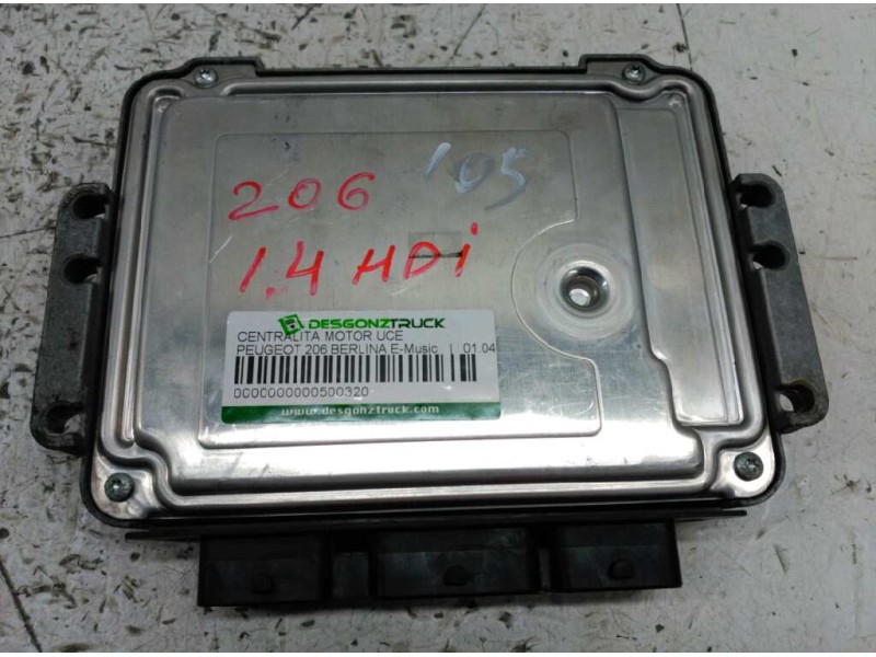 Recambio de centralita motor uce para peugeot 206 berlina e-music referencia OEM IAM  9658556780 