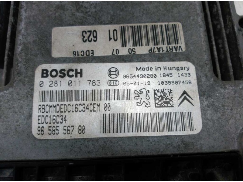 Recambio de centralita motor uce para peugeot 206 berlina e-music referencia OEM IAM  9658556780 