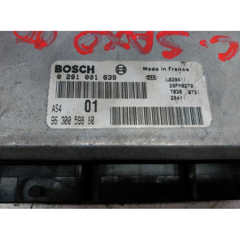 Recambio de centralita motor uce para citroen saxo 1.5 diesel referencia OEM IAM 0281001839 9630059880 BOSCH