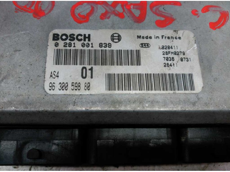 Recambio de centralita motor uce para citroen saxo 1.5 diesel referencia OEM IAM 0281001839 9630059880 BOSCH