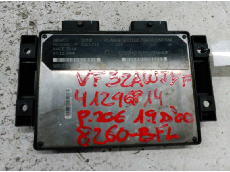 Recambio de centralita motor uce para peugeot 206 berlina x-line referencia OEM IAM 9639587680 9640899880 