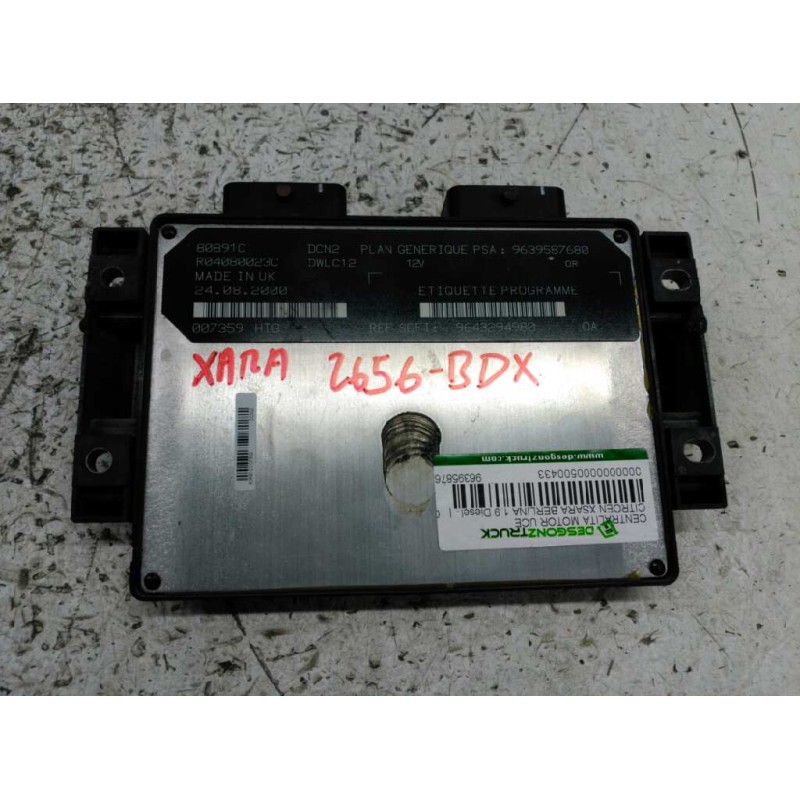 Recambio de centralita motor uce para citroen xsara berlina 1.9 diesel referencia OEM IAM 9639587680 9643294980 