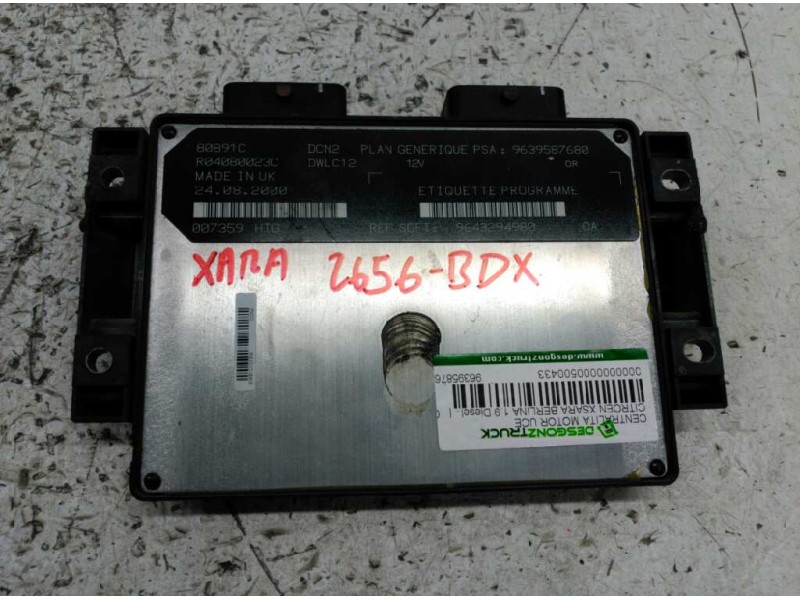 Recambio de centralita motor uce para citroen xsara berlina 1.9 diesel referencia OEM IAM 9639587680 9643294980 