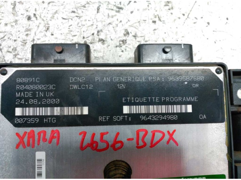 Recambio de centralita motor uce para citroen xsara berlina 1.9 diesel referencia OEM IAM 9639587680 9643294980 