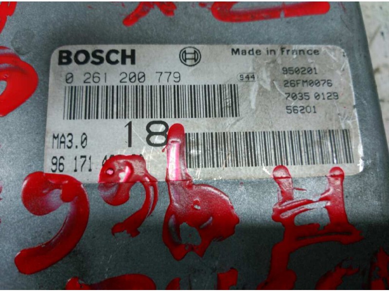 Recambio de centralita motor uce para citroen zx 1.4 referencia OEM IAM 9617149980 0261200779 