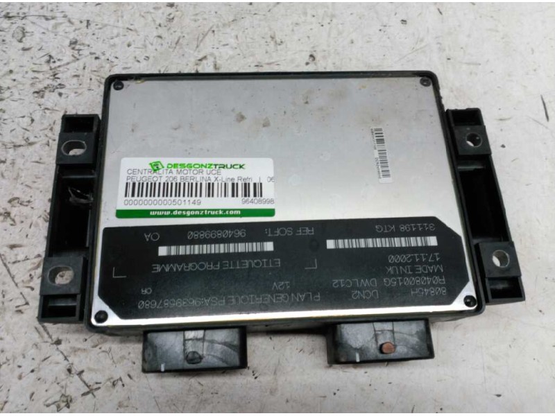 Recambio de centralita motor uce para peugeot 206 berlina x-line refri referencia OEM IAM 9640899880 9639587680 