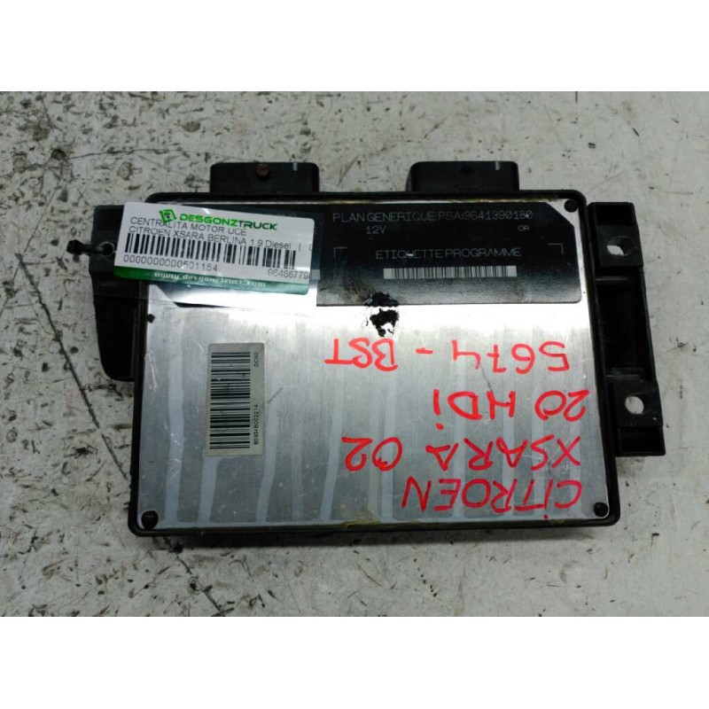 Recambio de centralita motor uce para citroen xsara berlina 1.9 diesel referencia OEM IAM 9646677980 9641390180 