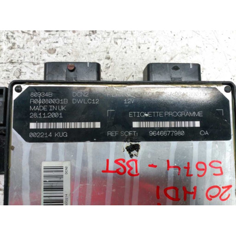 Recambio de centralita motor uce para citroen xsara berlina 1.9 diesel referencia OEM IAM 9646677980 9641390180 