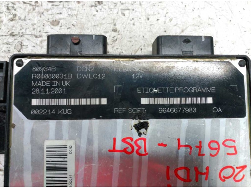 Recambio de centralita motor uce para citroen xsara berlina 1.9 diesel referencia OEM IAM 9646677980 9641390180 